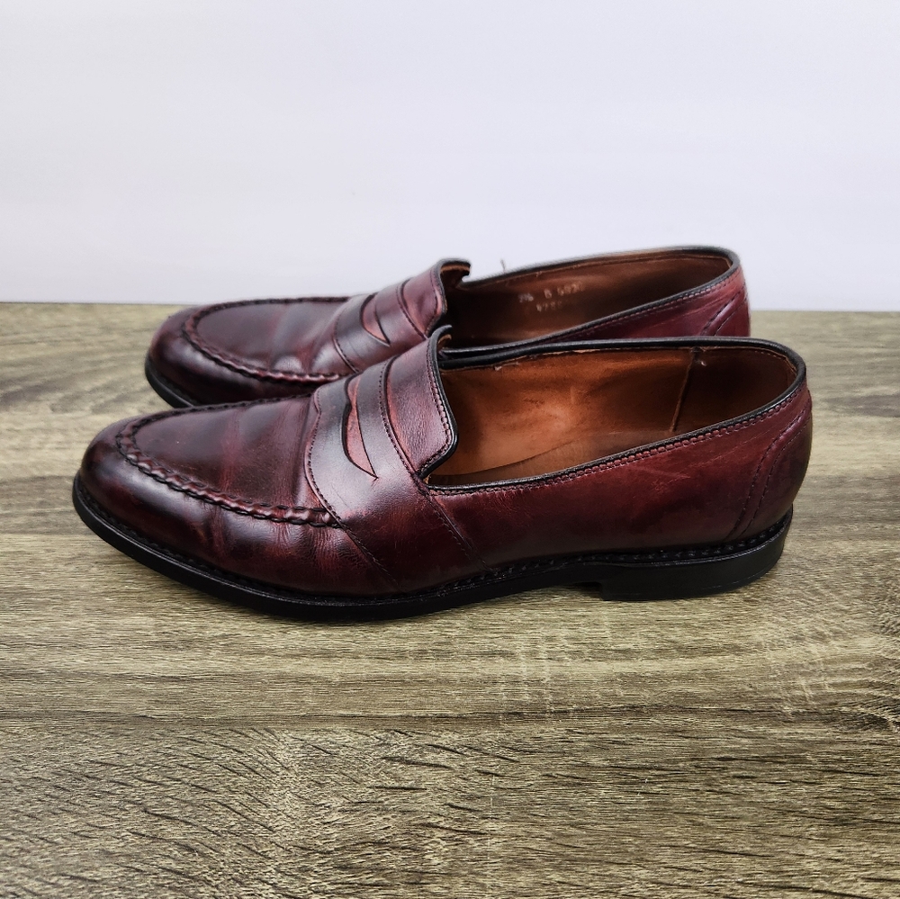 Allen Edmonds Randolph Penny Loafer Dress Shoes Men's 9.5 B Burgundy 4820